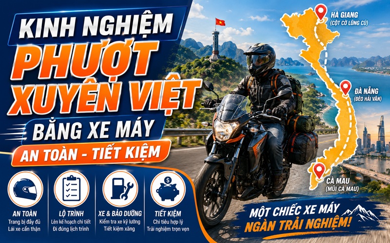 kinh nghiệm phượt xuyên việt bằng xe máy